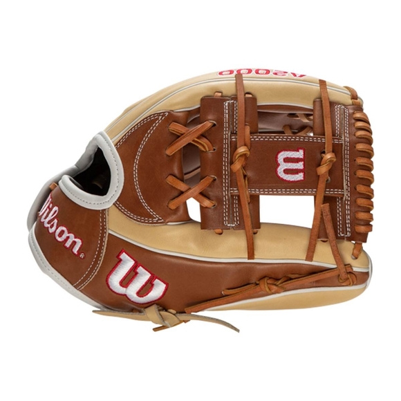 Wilson A2000 Leather Glove with Red Accents - Picture 4 of 8